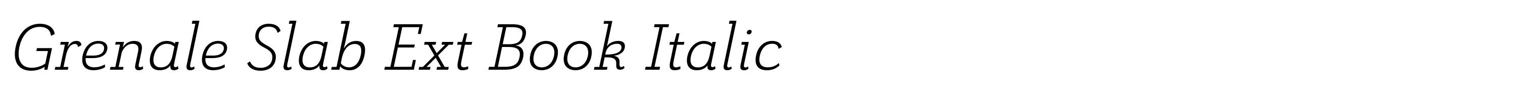 Grenale Slab Ext Book Italic